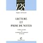 Lecture et prise de notes