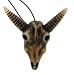 Resin Imitation Bone Pendant Skull Cow Head - Adjustable Cord - 76mm x 55mm