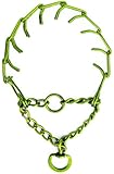 Platinum Pets Medium Pinch Dog Collar Medium, 18-Inch, Corona Lime