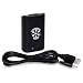 Xbox 360 / Xbox 360 Slim - Battery Pack with USB-Cable -black- Akku mit USB-Ladekabel
