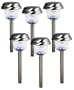 Paradise Solar Post Lights, 6 Pack, Stainless Steel  #GL23710SS6