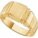 14Kt. Yellow Gold Men's Signet Ring with Brushed Top. Men's Brushed Top 14Kt. Yellow Gold Signet Ring