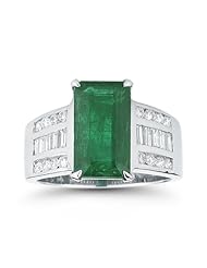 Designer Emerald & Diamond Ring 18K Gold