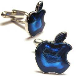 Apple Mac Computer Blue Cufflinks