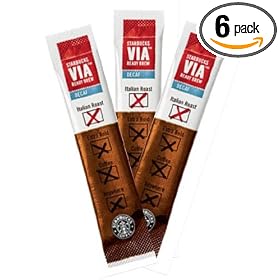 Starbucks VIA Ready Brew Coffee, Decaf Italian Roast, 3-Count Packets (Pack of 6):  Grocery &amp; Gourmet Food