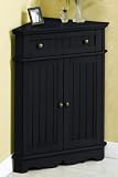 French Country 24w Corner Cabinet With Wood Doors