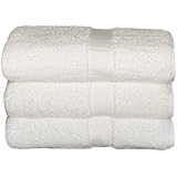 Pyramid Excel By Baltic Linen 100-Percent Ring Spun Cotton 3-Pack Bath Towels, 27 By 54-Inch, White