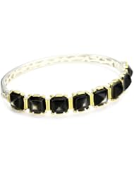 Kara Ross "Sugarloaf" 8x8mm Black Mother-Of-Pearl Medium Bangle