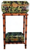 Chinese chest / box set with stand - Vitis grapevine design
