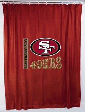 Sale San Francisco 49ers Shower Curtain 72x72 Nfl Lowest