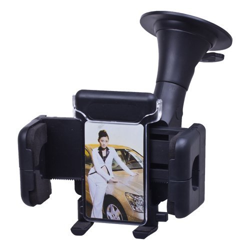 Universal Car Mount Holder for GPS / PDA / Cell phone / Ipod / MP3 Player Mounting on Windshield, Dash, or AC Vent