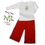 One Acorn Long-Sleeve Tee Set - Mistletoe, size 3-6 months