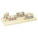 2 Plastic Dominoe Racks Hold up to 44 Jumbo Tiles Each