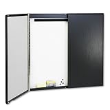 Review Quartet  / Conference Room Marker Board in Cabinet, Closed: 4'x4', Black QRT854