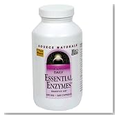 Source Naturals Daily Essential Enzymes, 500 mg, Capsules, 360 capsules