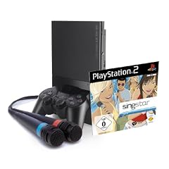 PlayStation 2 - PS2 Konsole Slim, black + SingStar Demo Disc inkl. Mics