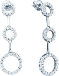 14KT Yellow Gold 0.90 CTW Diamond Fashion Earrings