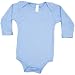 American Apparel   Infant Interlock Long Sleeve One Piece, Baby Blue, 12 18