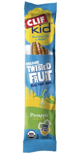Clif Kid Twisted Fruit Ropes, Pineapple, 0.7-Ounce Wrappers (Pack of 18)