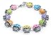 ADORABLE Multicolor Cloissone Enamel Austrian Crystal Cupcake Charm starter bracelet Image