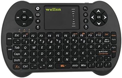 Wellsn Mini 2.4GHz Wireless Touchpad Mouse with Keyboard for PC (Black)