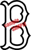BOSTON RED SOX B MLB TEAM WHITE VINYL DECAL STICKER