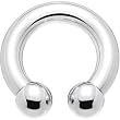 4 Gauge Internally Threaded Horseshoe Circular Barbell - 5/8" 6mm