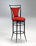 Cierra Swivel Barstool - Flame/ Black