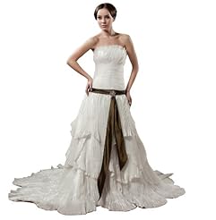 Strapless Satin Beaded Prom Dress 