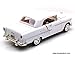 Motormax 1955 Chevy Bel Air Coupe 1/18 Diecast Model Car White