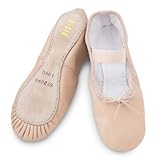 BLOCH ARISE SOFT PINK LEATHER BALLET SHOES (UK 2 KIDS C fitting)
