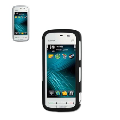 New Fashionable Perfect Fit Hard Protector Skin Cover Cell Phone Case for Nokia Nuron 5230 T-Mobile - BLACK