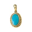 14K Yellow Gold Turquoise Pendant