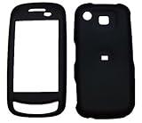Black Rubberized Case Cover Protective SNAP-ON for Samsung A877 Impression