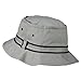 Striped Hat Band Fisherman Bucket Hat - Grey Black