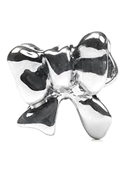 Novobeads Bow Sterling Silver Charm Bead - Made in USA w imported materials - Fits all major bead bracelets