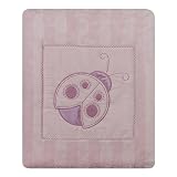 Tiddliwinks Ladybug Faux-Fur Stripe Blanket