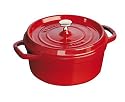 Staub 4-Quart Round Cocotte, Pimento Red