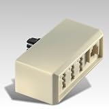 Telefon TAE Adapter Stecker F > Kuppl. NFN+Kuppl. RJ11 : 6P4C Belegung