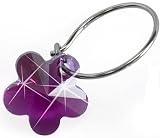 Nickel Free Swarovski Flower Dangle, Fuchsia