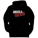 Angola NO PLACE FOR THE WEAK Countries Mens Hoodie (Black, Sizes X-Small - XXX-Large)