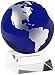 Amlong Crystal 3 Inch Blue Globe with 2 Inch Crystal Angled Stand and Gift Box