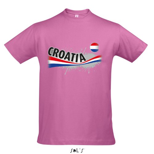 Fanshirt Herren CROATIA, Kroatien Ländershirt EM / WM Trikot S-XXL , Orchid pink , M