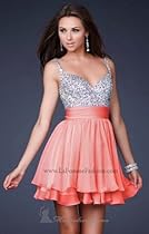 Hot Sale La Femme Cute Short Coral Dress