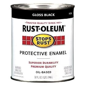 Rust-Oleum 7779504 Stops Rust, 32 oz. Quart, Gloss Black