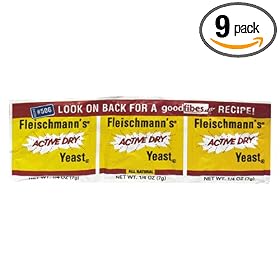 Fleischmann's Yeast, Active, Dry, 0.75-Ounce Packet (Pack of 9)