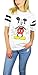 Disney Womens Mickey Mouse Varsity Football Tee Large Hugs White