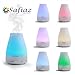Essential Oil Diffuser, By Safiaz 100ml Aromatherapy Ultrasonic Cool Mist, Humidifier with Special 7 Color Changing LED Lights.