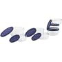 Pyrex 6022369 Storage 14-Piece Round Set, Clear with Blue Lids