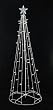 5' Cool White LED Lighted Outdoor Show Cone Christmas Tree Yard Art Decoration